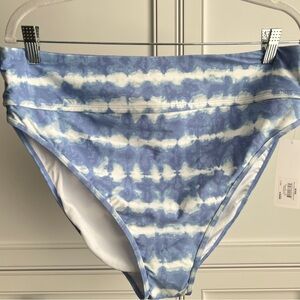 Freshwater Print Swim Bottoms Plus Size 1X